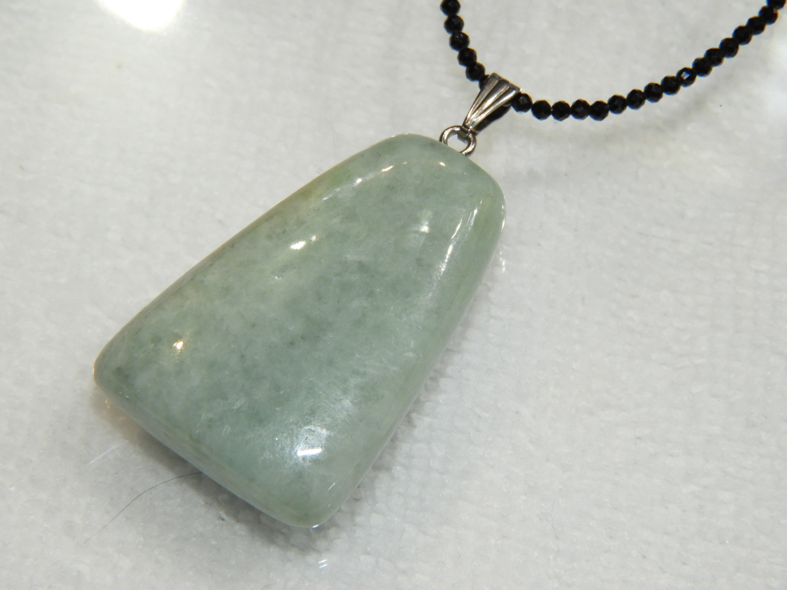 特大！ミャンマー産ナチュラルジェイド！ヒスイのペンダントトップ！メイドインジャパン！　天然石　９