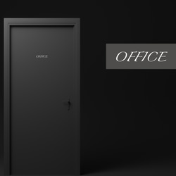 OFFICE カッティングステッカーシール【賃貸OK】【送料無料】 1枚目の画像