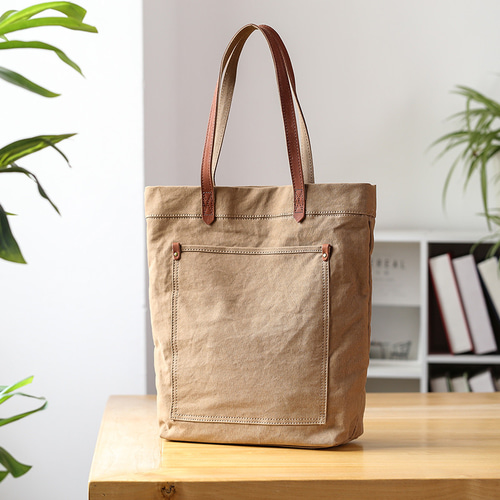 帆布×本革 トートバッグ ショルダーバッグ ノートパソコンが入る