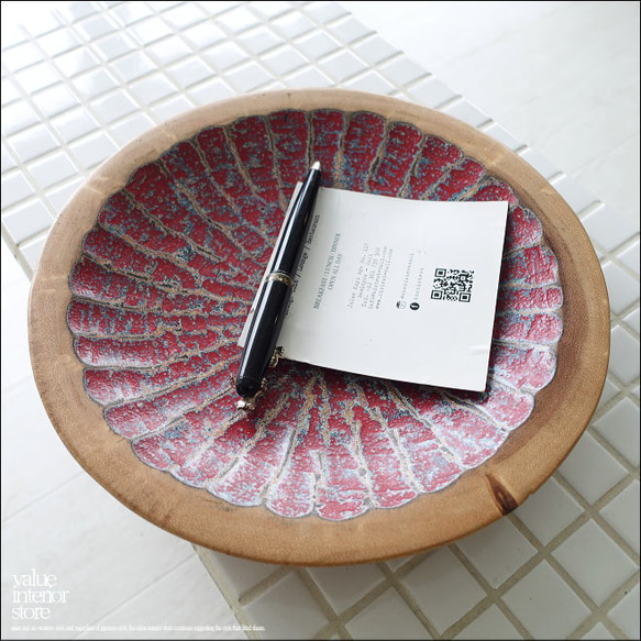 モンキーポッド無垢材 デコレーショントレイRD 小物入れ 飾り皿 木製