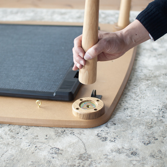 オーク材のスクエアこたつ / こたつ単体［90cm] フラットヒーター 節電 テーブル 日本製 H3233323688(24990円)