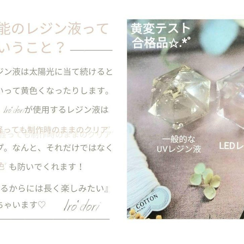 No.289 春 新作 フリル咲き ビオラ まるごと レジン 包み ピアス 