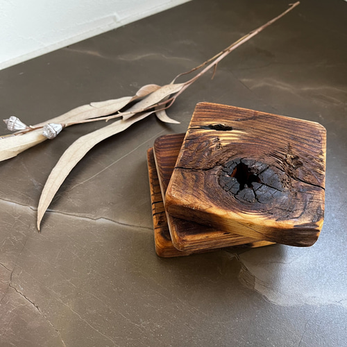 古材のコースター ／ コースター インテリア オシャレ アンティーク 木