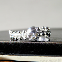 ボタニカル スカル リング / Botanical Skull Silver Ring 2枚目の画像