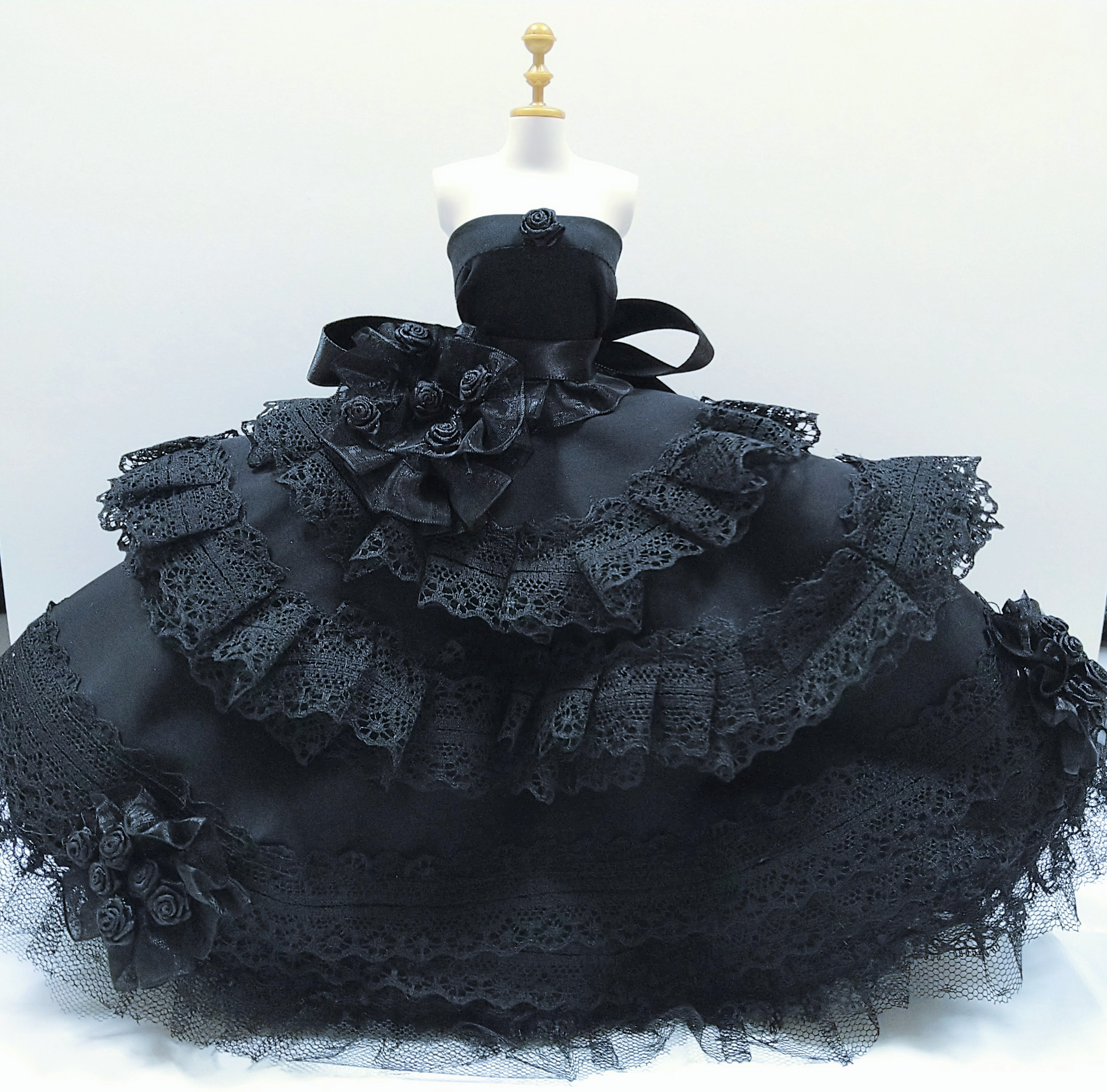 トリプルフォーチュン 黒薔薇カクテルハット(ゴシック、ゴスロリ)