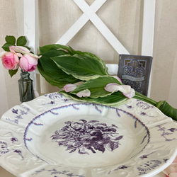 ショワジー ル ロワ フランス アンティーク 大輪ばらモチーフのお皿 Choisy Le Roi ショワジー ル ロワ フランス アンティーク 大輪ばら