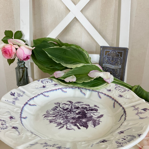 1890年代製 フランス クレールフォンテーヌ窯のポンパドゥールの  