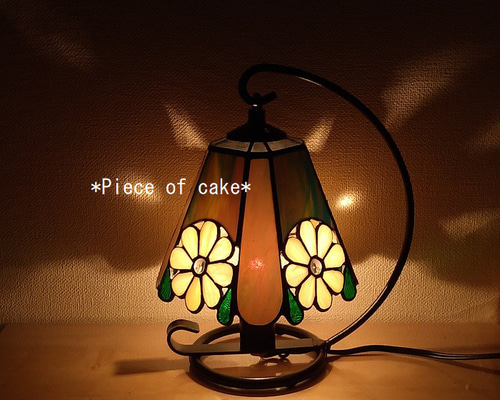 ステンドグラス　スクエアランプ(８) white-sha_10000902-6