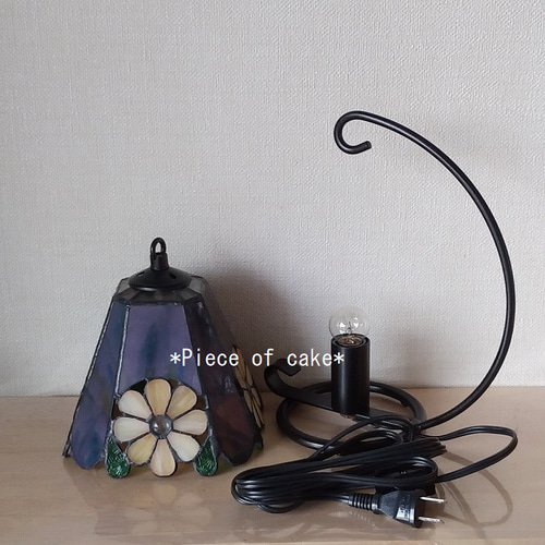 ステンドグラス花模様のランプ（4フラワー） (LP-09)＜シェイド