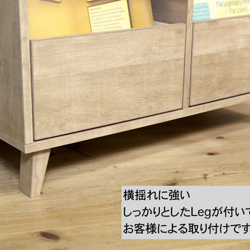 注文製作＿ディグれるレコードキャビネット＿7インチ1x3とLP1x2