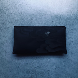 受注製作　Square Bag   Black×Black 2wayクラッチ　黒 モノトーン スタイリッシュ パーティ 4枚目の画像