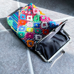 Guatemalan Huipil Mini Bag #5／グアテマラ ウィピル がま口バッグ ポシェット スマホケース 5枚目の画像