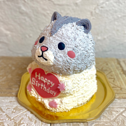 ジャンガリアンハムスターの立体ケーキ　誕生日　ハムスター　[ご希望のお届け日・時間帯をご指定ください] 2枚目の画像