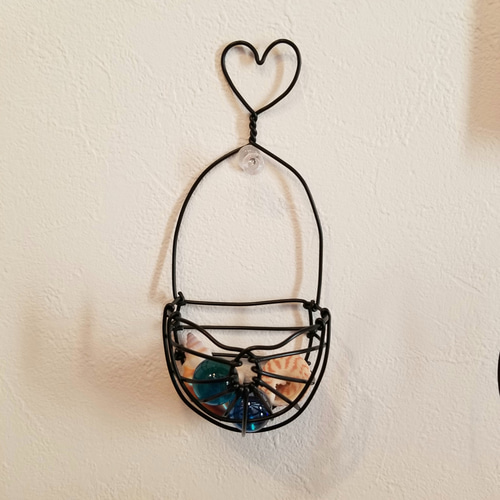 ハンギング 】 ワイヤーアート バスケット ウォールデコ ワイヤー