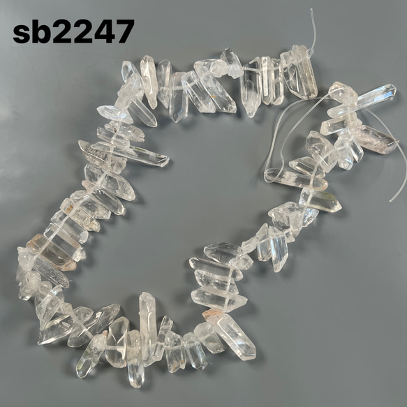 水晶ポイント ポリッシュビーズ 連 sb 2247 1枚目の画像