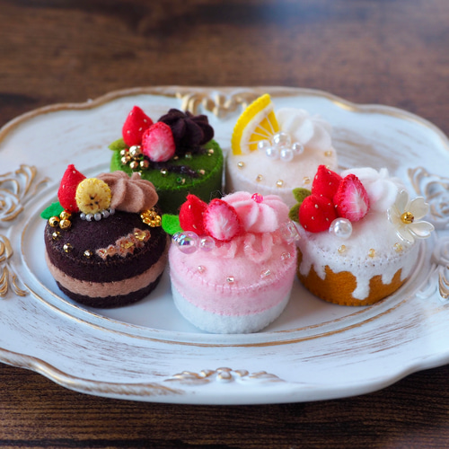 フェルトケーキ♡おままごと☆5号サイズアソート おもちゃ・人形