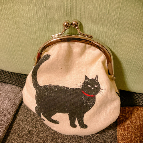 冬のセール中♡可愛い黒猫ちゃんのトートバッグ＆ポーチとガマ口財布の
