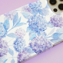 紫陽花のスマホケース iPhone/Android 2枚目の画像