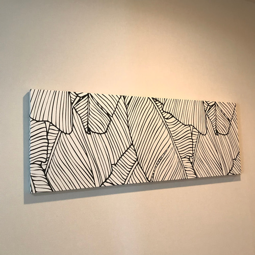 インテリアパネル ボタニカル柄ゴールド70☆インテリア雑貨 壁飾り アート 絵画 モノトーンパール柄のみ】インテリアパネル ボタニカル柄70☆壁