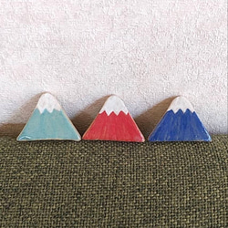 《送料無料》陶の箸置き【さんかく富士山(水色)】 13枚目の画像