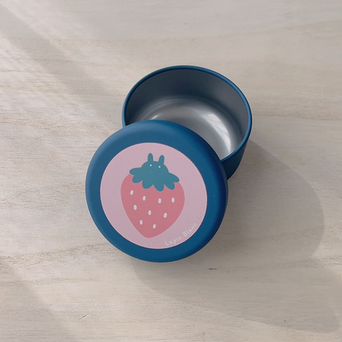 れんれんさまご購入品　リメイク缶 ラウンドミニ缶　 いちごリボン れんれんさまご購入品 リメイク缶 ラウンドミニ缶 いちごリボン