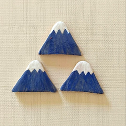 《送料無料》陶の箸置き【さんかく富士山(青)】 11枚目の画像