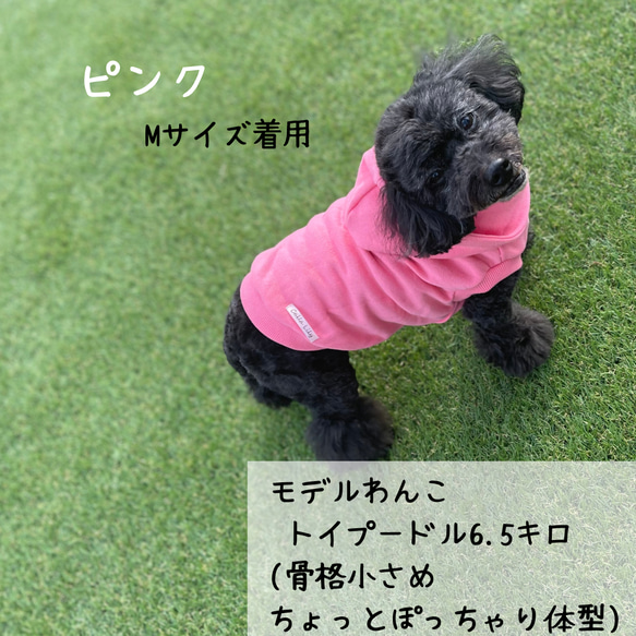 わんちゃんの綿100%パーカー 肌に優しい柔らかコットン100% 犬服 犬 ペット 3枚目の画像