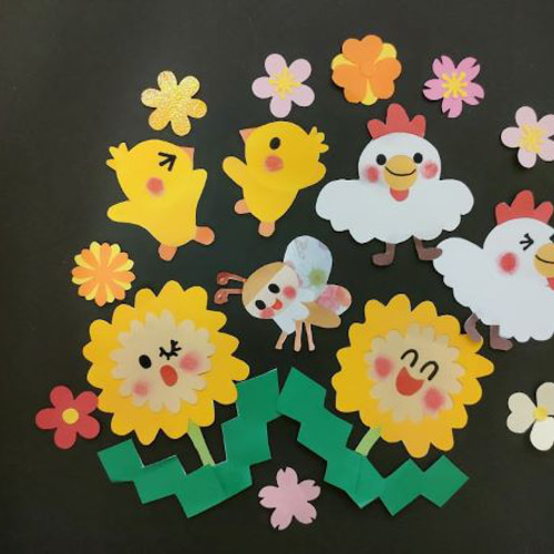 春爛漫アルバム飾りセット・入園、卒園アルバム、色紙、ぷち壁面にも