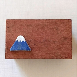 《少し訳あり品・送料無料》陶の箸置き【さんかく富士山(青)】 6枚目の画像