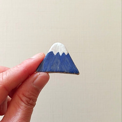 《少し訳あり品・送料無料》陶の箸置き【さんかく富士山(青)】 8枚目の画像