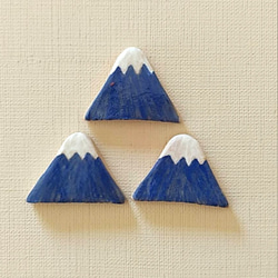 《少し訳あり品・送料無料》陶の箸置き【さんかく富士山(青)】 5枚目の画像