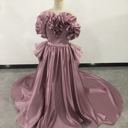 送料無料！ピンクソフィア パーティードレス ベアトップ ふっくら  