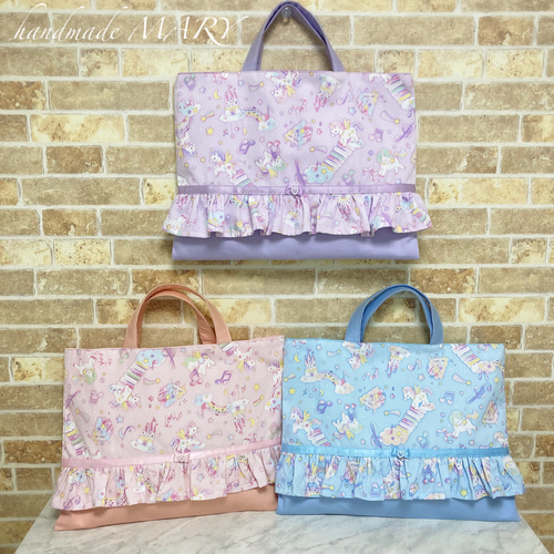 ユニコーン柄のラブリーなレッスンバッグ&シューズバッグ&体操着
