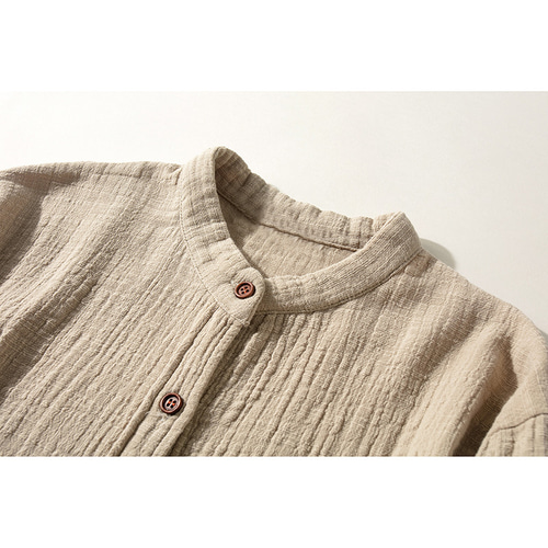 シャツ 長袖 長袖シャツ 綿麻 リネンシャツ 4色 M-3XL 25zm1133 綿麻シャツ 長袖シャツ 水洗い柔らかい 裾切りっぱなしデザイン