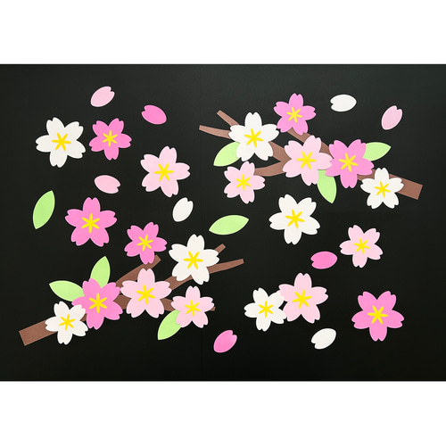 桜の枝 壁面飾り 切り絵 ふわぽん 通販 15528097｜Creema(クリーマ