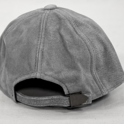 【本革】SUPPLY キャップ　豚革　高級 スエード レザーキャップ グレー Suede Leather Baseball Cap