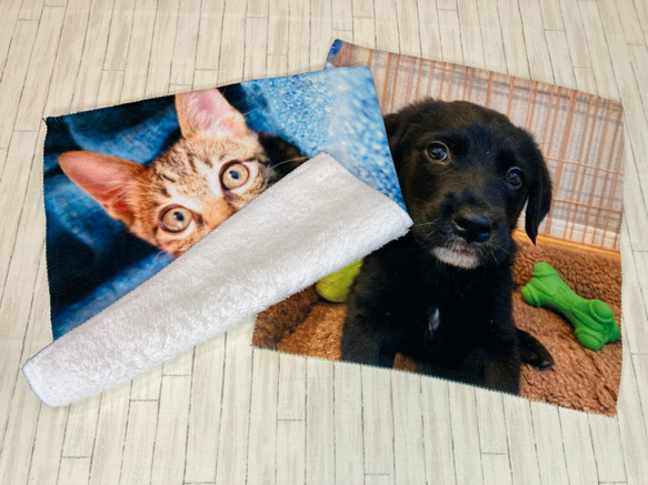 オーダーメイド】ハンドタオル うちの子グッズ ペット 犬猫など