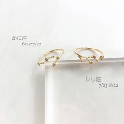 星座 Crystal Ring (かに座/しし座) 2枚目の画像