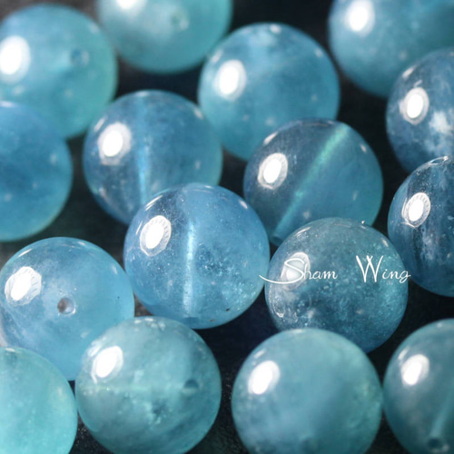 天然石✿高品質濃い色アクアマリン約10.5~10.8mm☆2粒 天然石 天然石✿高品質濃い色アクアマリン約10.5~10.8mm☆2粒 天然石