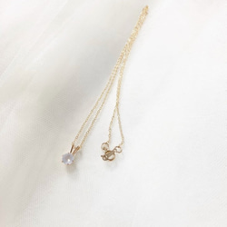 カルセドニー 14kgf necklace & pierce SET 5枚目の画像