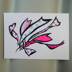 【切り絵】原画　B5サイズ　ribbon2 1枚目の画像