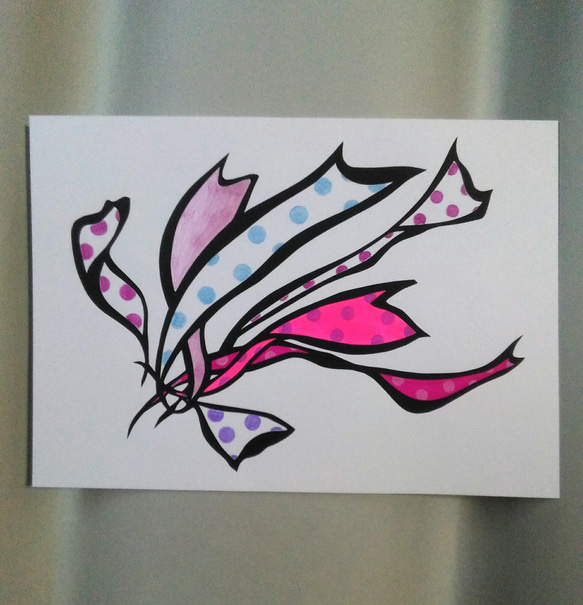 【切り絵】原画　B5サイズ　ribbon2 1枚目の画像