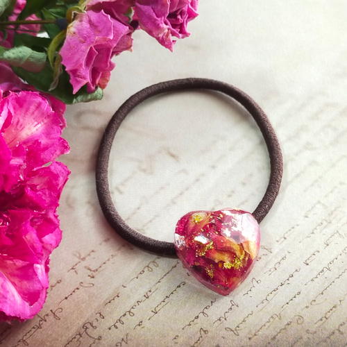 りんご レジン ハンドメイド ヘアゴム りんご レジン ハンドメイド