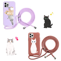 *eco*智能手機保護套（iPhone用），配以您最喜歡的貓製成的錶帶♪ 第2張的照片