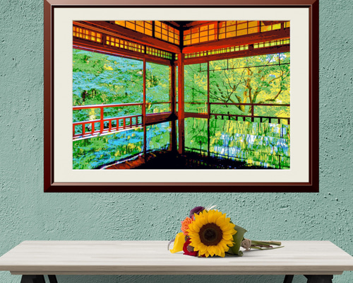 Amazon.co.jp: 自然風景 秋 紅葉 ポスター 壁掛け絵画 現代 装飾