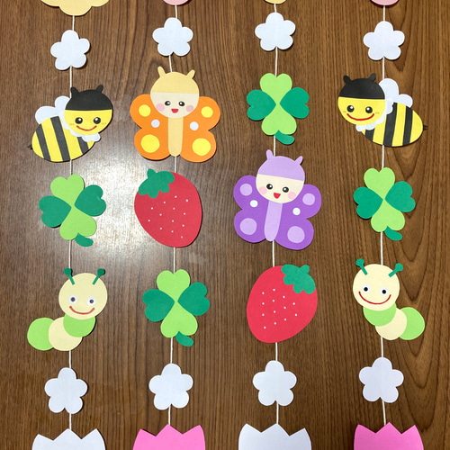 再販3】春 ガーランド 3月 4月 壁面飾り 吊るし飾り 入園 入学