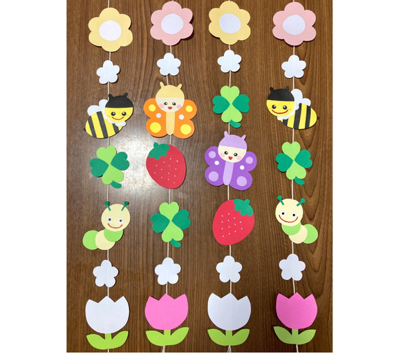 再販3】春 ガーランド 3月 4月 壁面飾り 吊るし飾り 入園 入学