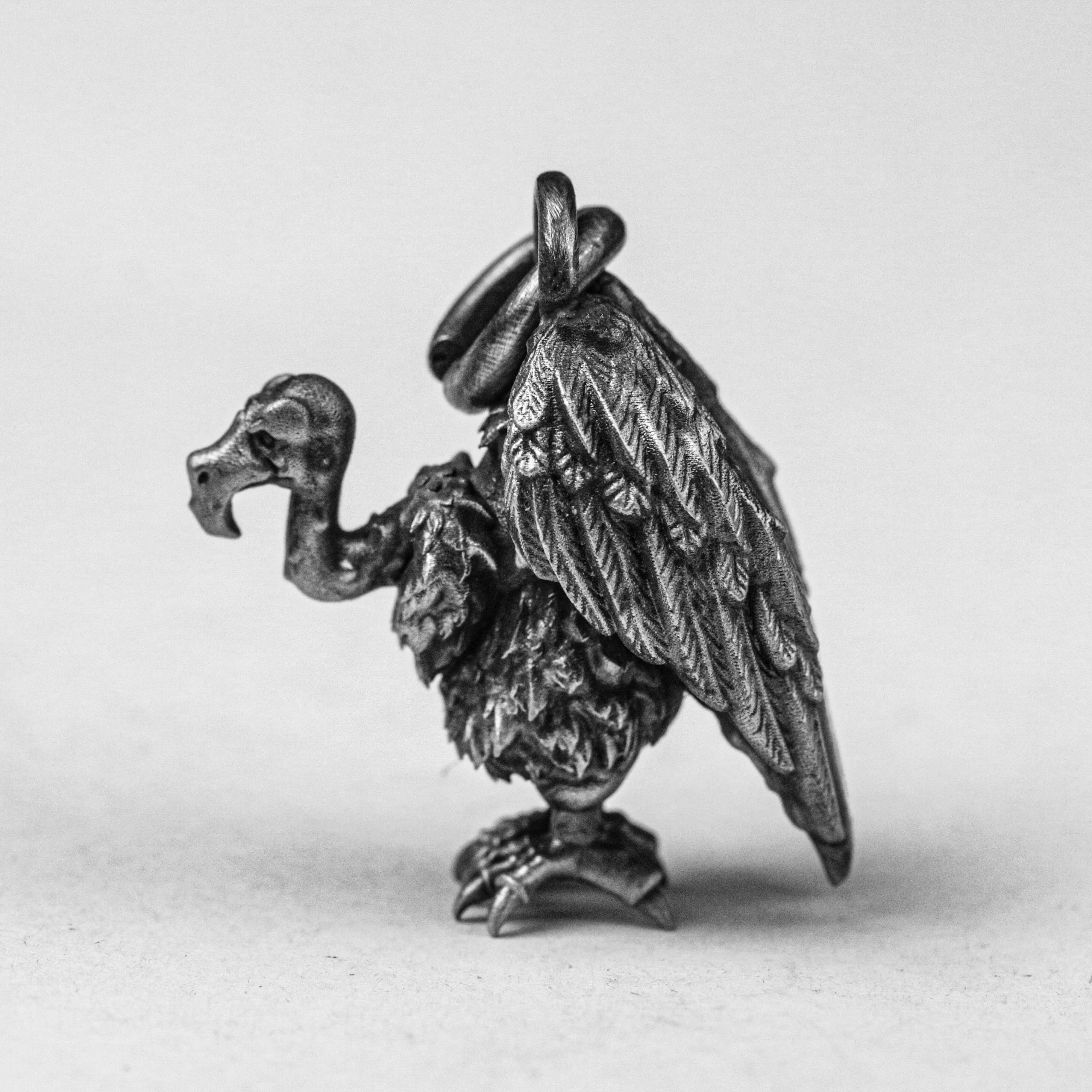 禿鷹の銀のペンダント、コンダーのネックレス、天使の銀のペンダント、彼のためのギフト