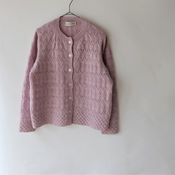 春秋季節の変わり目のカーディガンースモーキーピンク 9枚目の画像