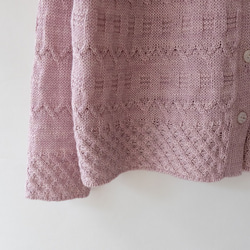 春秋季節の変わり目のカーディガンースモーキーピンク 8枚目の画像